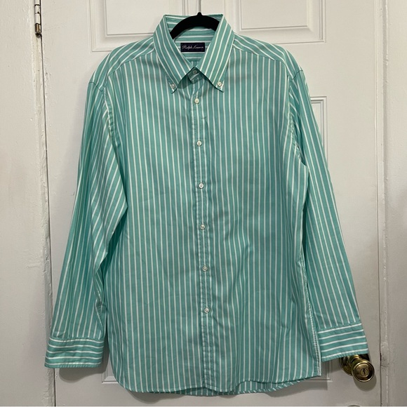 Ralph Lauren Purple Label Classic Fit Striped Long Sleeve Men’s Shirt Sz XL